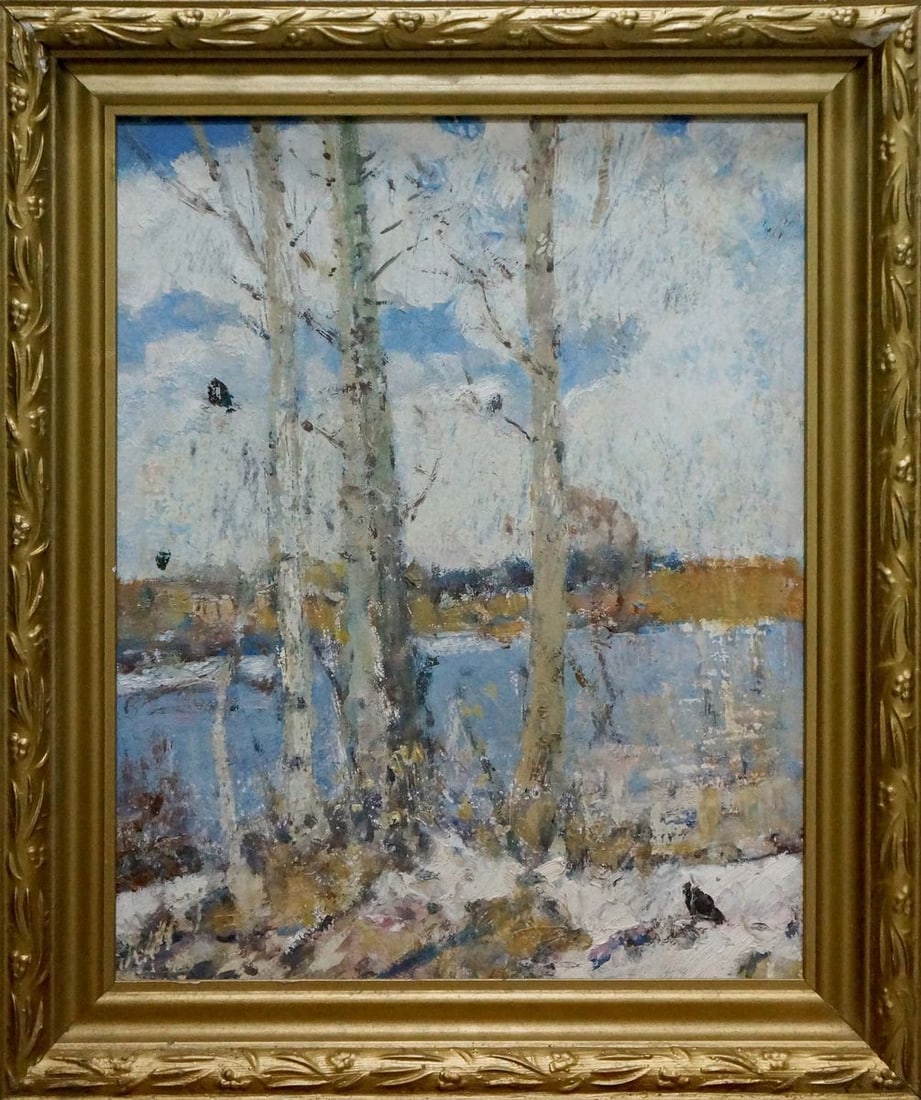 Oil painting Winter is leaving Nesterenko Nikolay Vasilievich: Title: Oil painting Winter is leaving Nesterenko Nikolay Vasilievich Description: NoVern 1468 *** ABOUT THIS PAINTING *** * TITLE: "Winter is leaving" * ARTISTS: Nesterenko Nikolay Vasilievich *