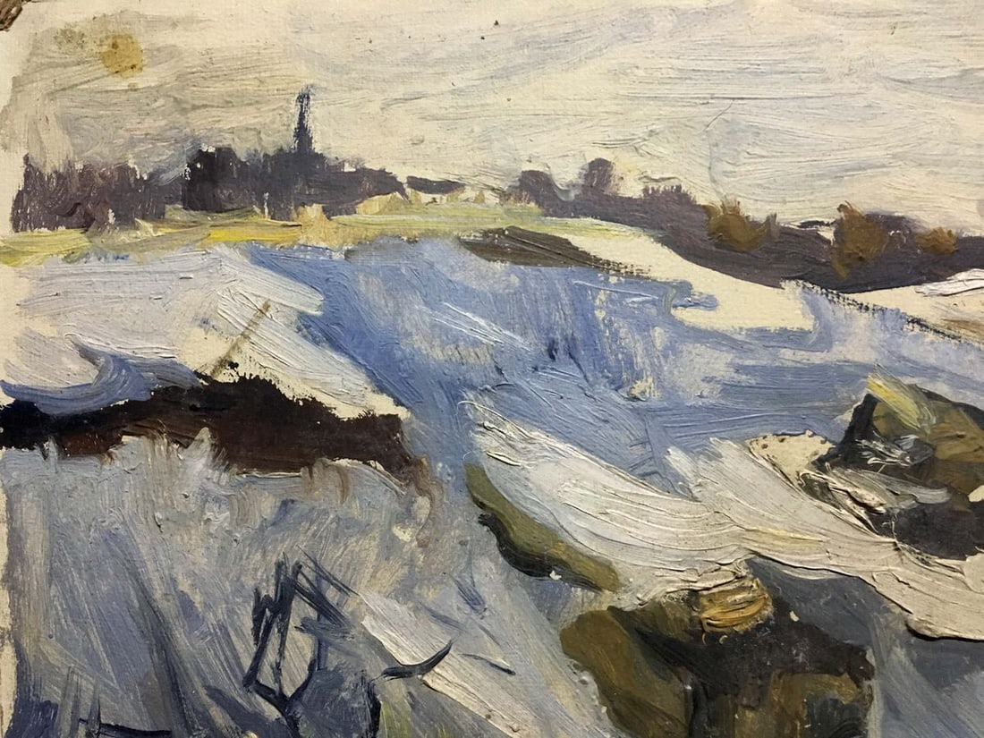 Winter landscape oil painting Kolesnik Vladimir Artemyevich - 6
