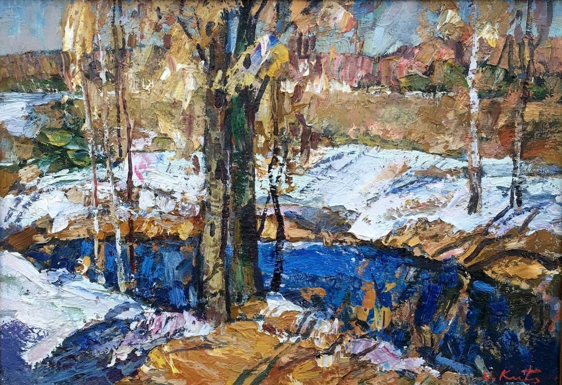 The last day oil painting: Title: The last day oil painting Description: No267 * TITLE: "The last day" * ARTISTS: V. Kuts - very expensive painter * SIZE: 35x50 cm/'13.77x19.68 inches' * MEDIUM: oil, cardboard * HAND PAINTED: O