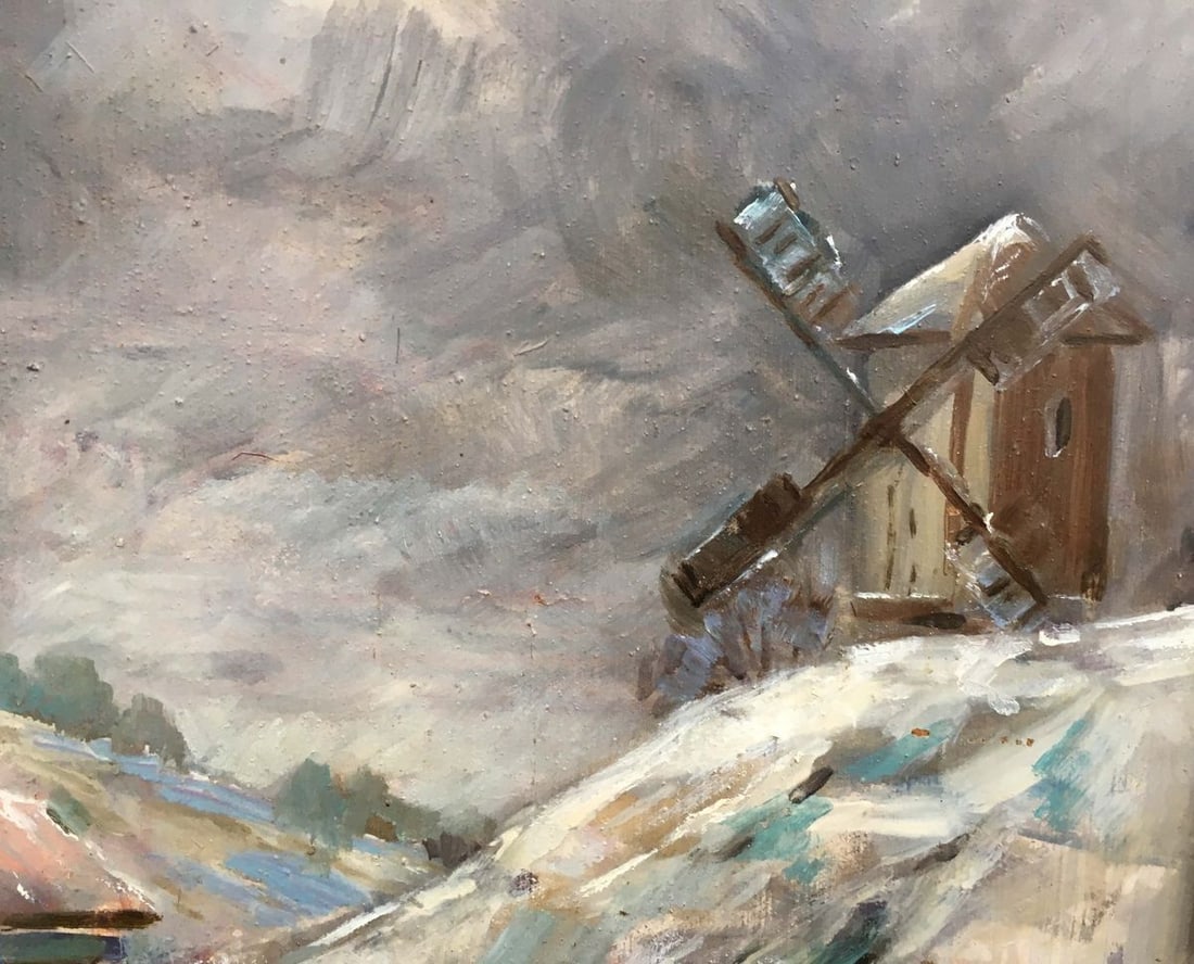 Winter landscape oil painting - 3