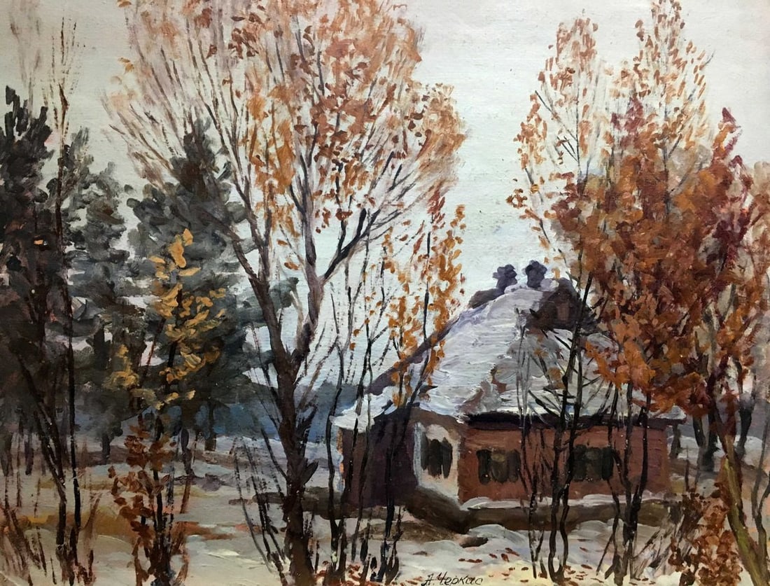 Oil double painting Seasons of the Year A. Cherkas (1 of 9)