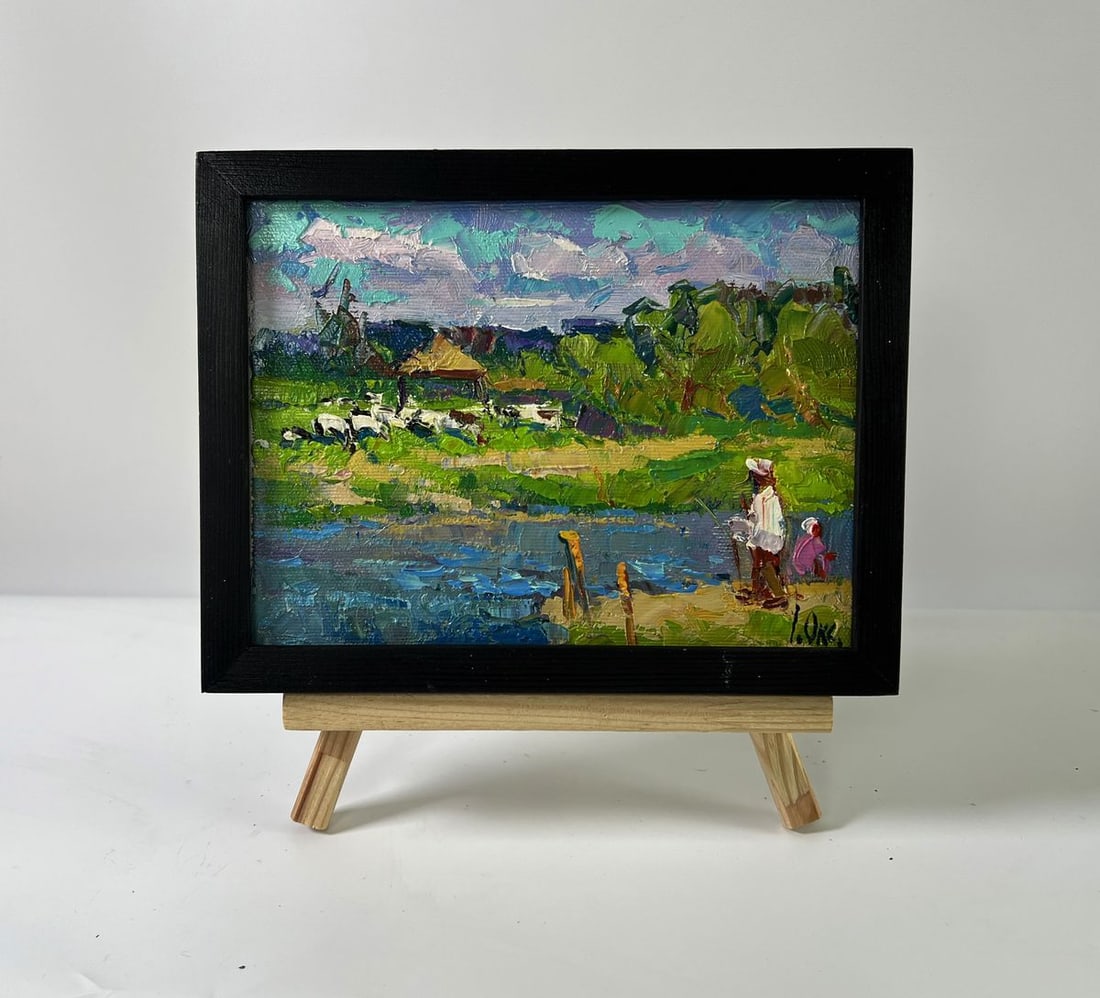 Oil painting By the summer river Oksana Ivanyuk (1 of 8)