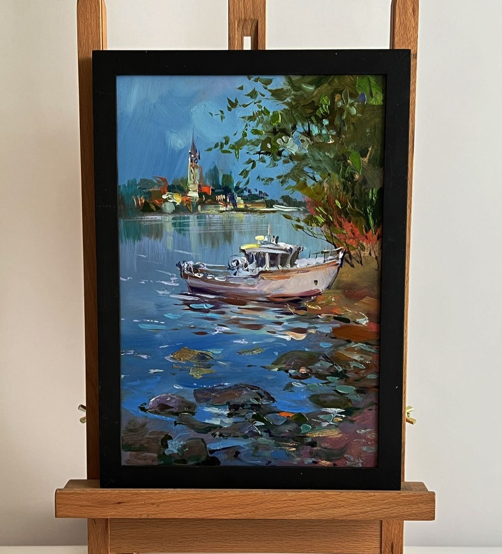 Oil painting A boat near the shore Yuriy Suprunchuk: Title: Oil painting A boat near the shore Yuriy Suprunchuk Description: NoAAA5993 *** ABOUT THIS PAINTING *** * TITLE: "A boat near the shore" * ARTISTS: Yuriy Suprunchuk * SIZE: 30x20 cm/11.81x7.87 i