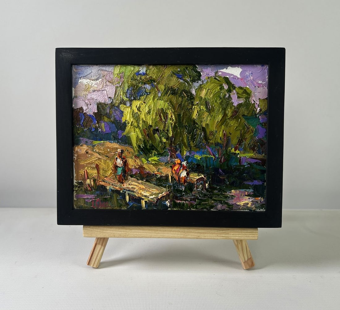 Oil painting Vacations in the village sun Oleksiy Ivanyuk (1 of 8)