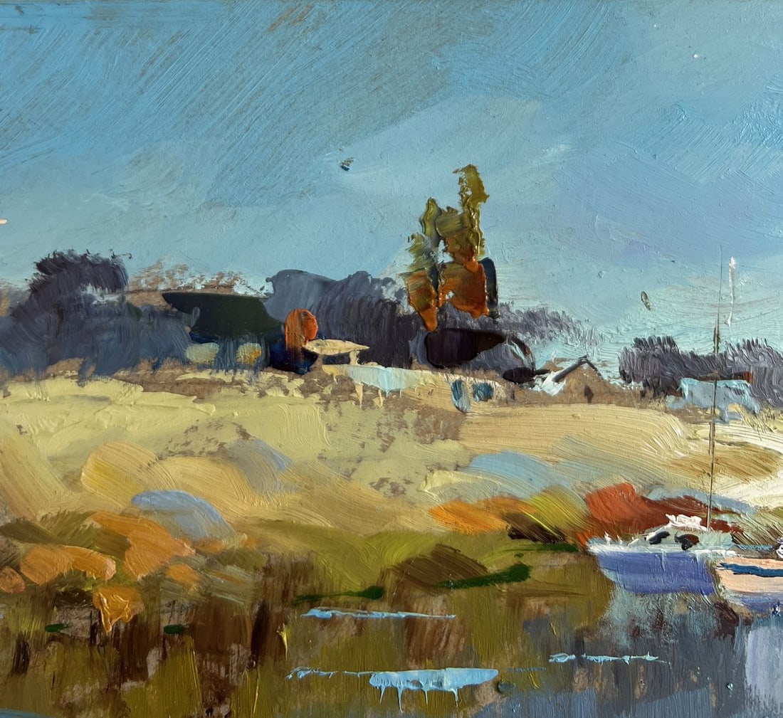 Oil painting Sailboats on the shore Yuriy Suprunchuk - 6