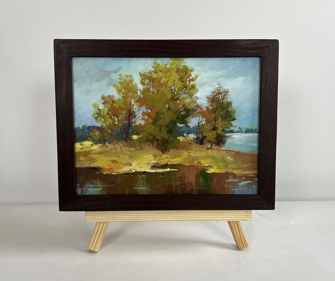 Oil painting Autumn melancholy Yuriy Suprunchuk: Title: Oil painting Autumn melancholy Yuriy Suprunchuk Description: NoAAA4313The painting "Autumn Melancholy" captures the serene and reflective essence of fall, as nature transitions into a golden