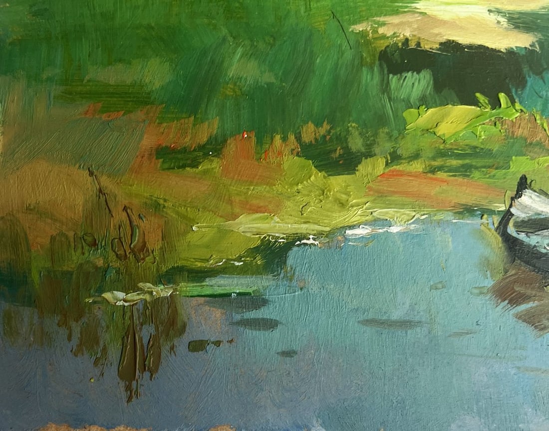 Oil painting Warm weather for fishing Yuriy Suprunchuk - 7