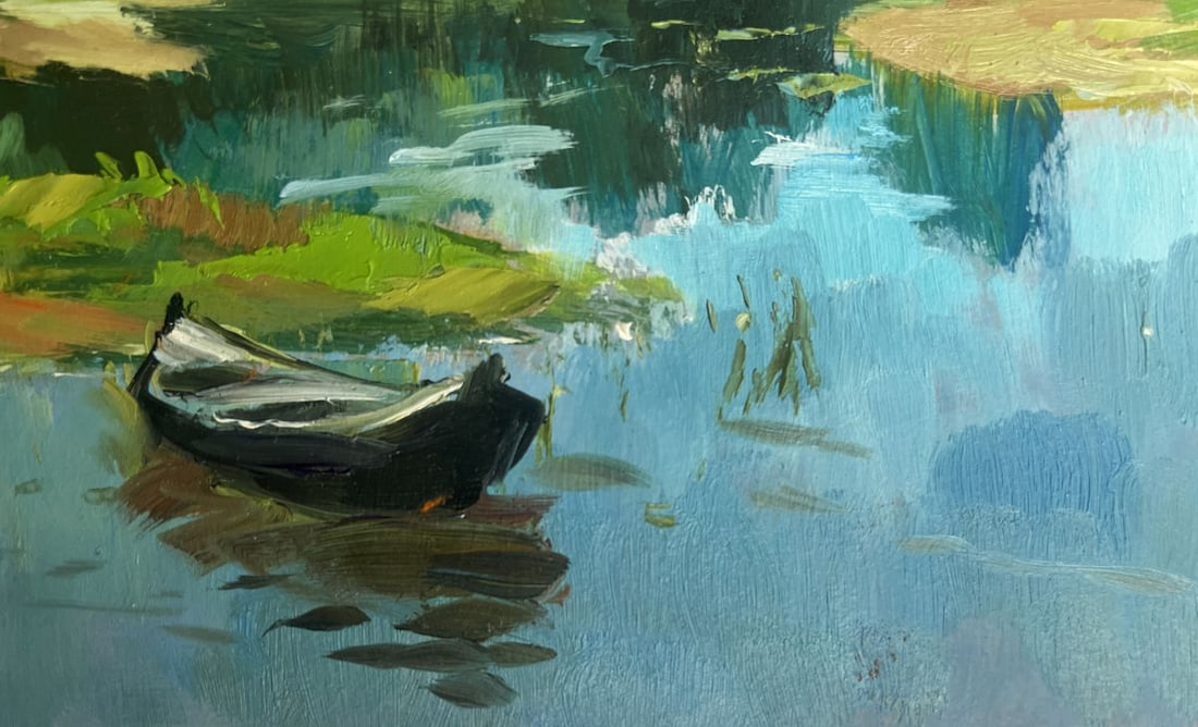Oil painting Warm weather for fishing Yuriy Suprunchuk - 8