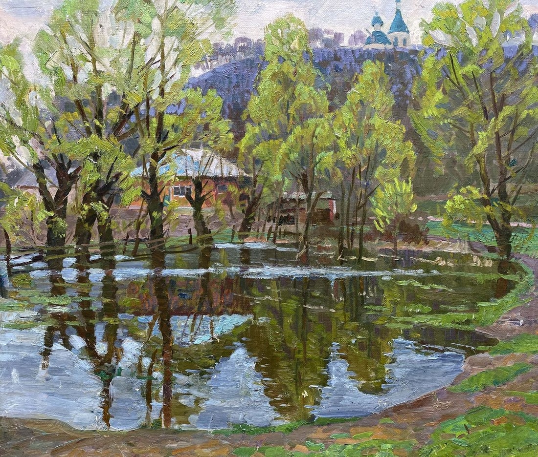 Oil painting After the rain Unknown artist - 2