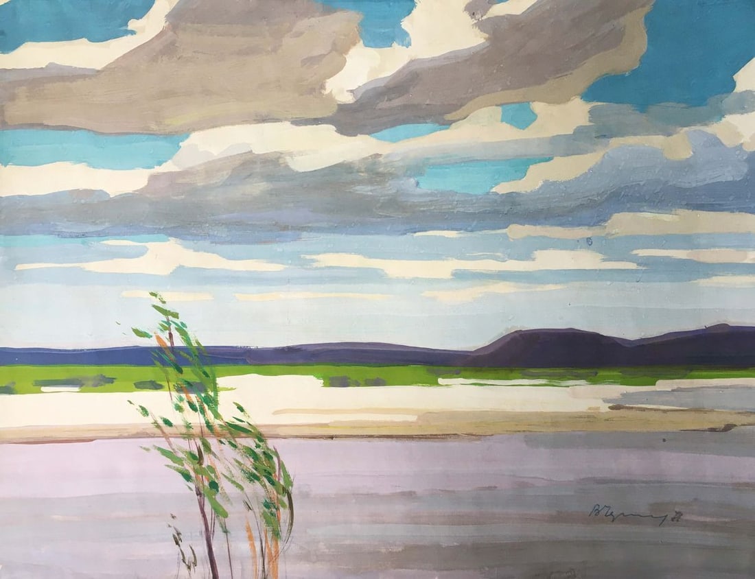 Gouache painting After the rain Chernikov Vladimir Mikhailovich (1 of 11)