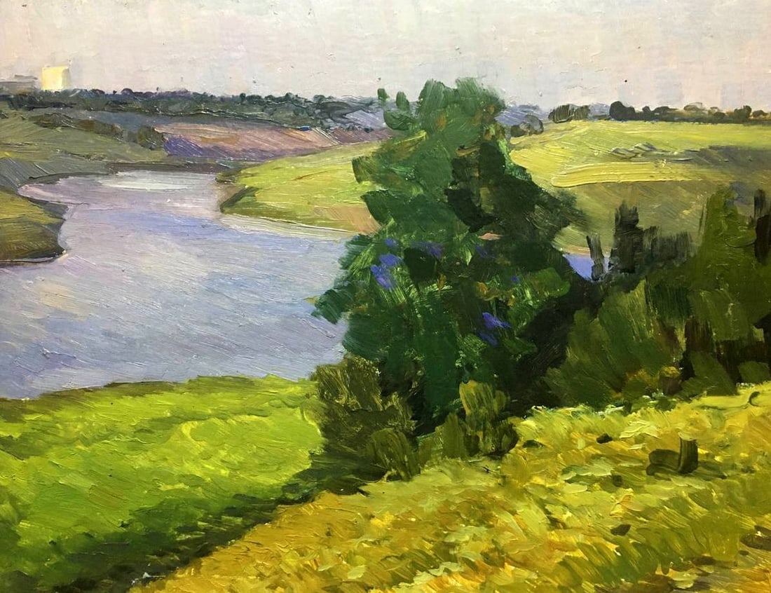 Oil painting Sunny day Bloshenko Anatoly Mikhailovich: Title: Oil painting Sunny day Bloshenko Anatoly Mikhailovich Description: No1072 *** ABOUT THIS PAINTING *** * TITLE: "Sunny day" * ARTISTS: Bloshenko Anatoly Mikhailovich * SIZE: 40x50 cm/'15.74x19.6