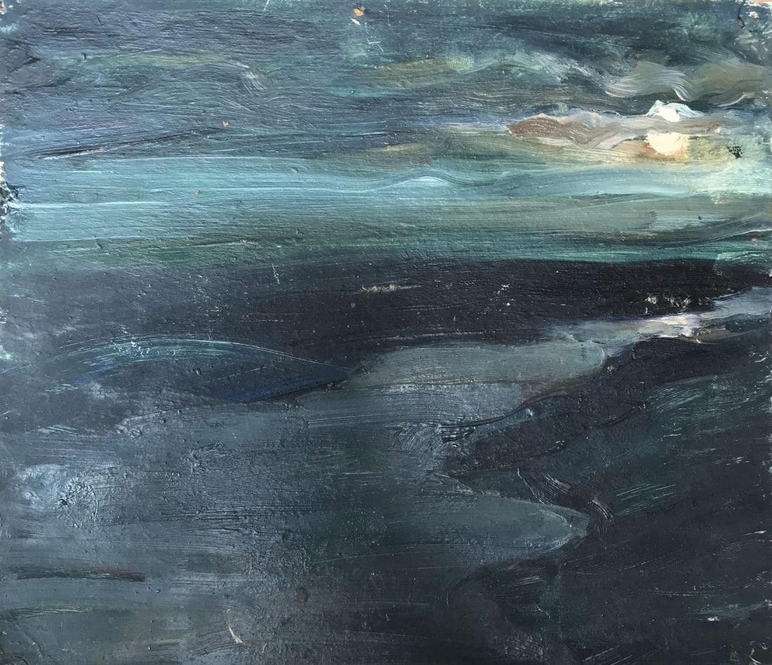 Oil painting Night landscape Unknown artist (1 of 11)