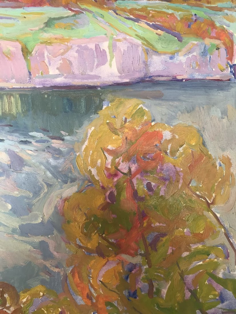 Oil painting Autumn in the mountains Peter Tovpev - 8