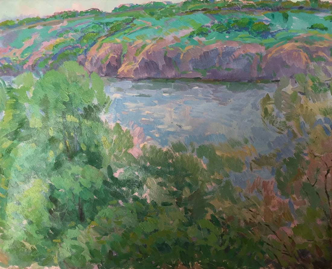 Oil painting Desna River Peter Tovpev (1 of 12)