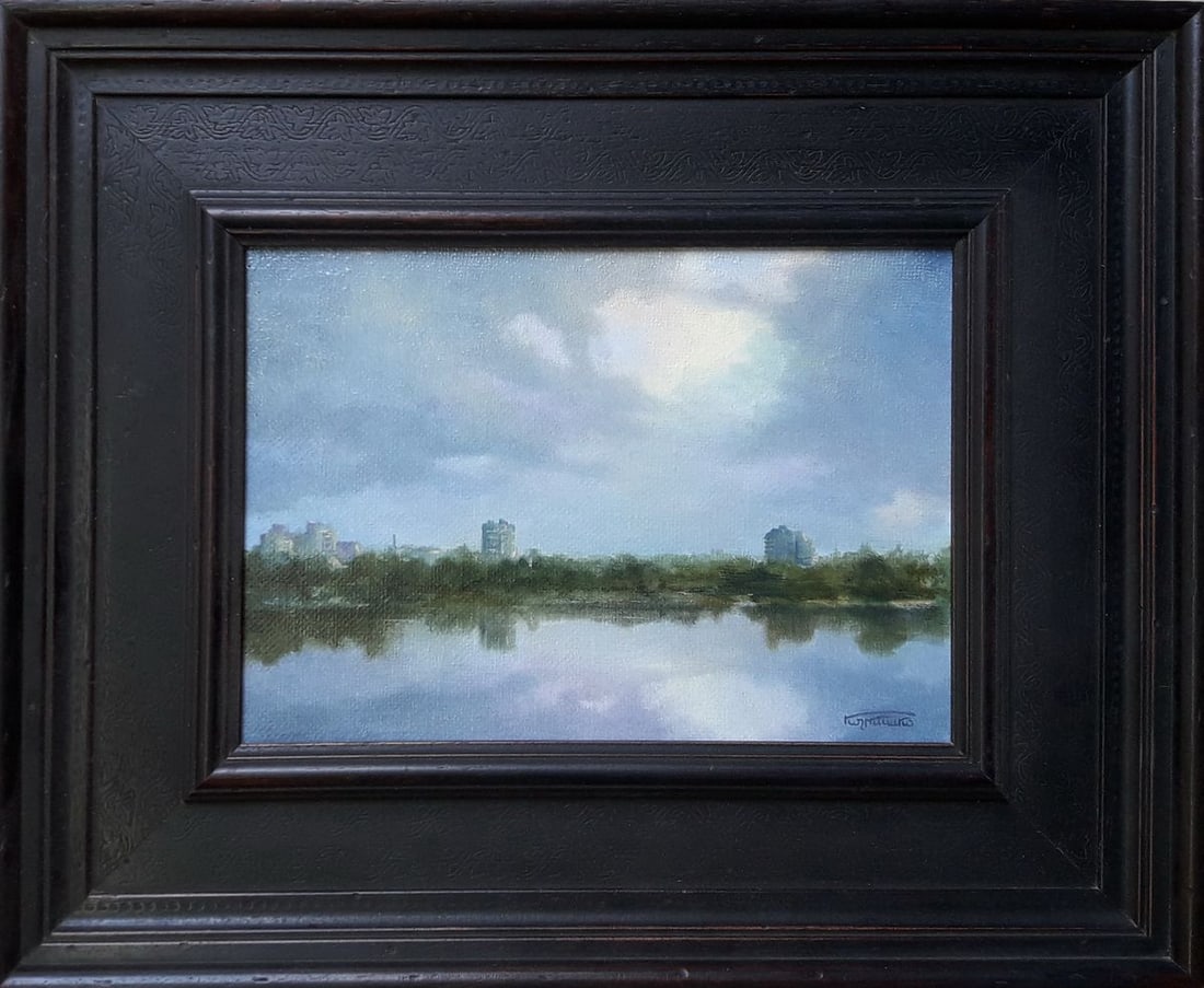 Oil painting urban landscape Korkishko Vasily: Title: Oil painting urban landscape Korkishko Vasily Description: NoKork 126 *** ABOUT THIS PAINTING *** * TITLE: "urban landscape" * ARTISTS: Korkishko Vasily * SIZE: 21x29.5cm/'8.26x11.61