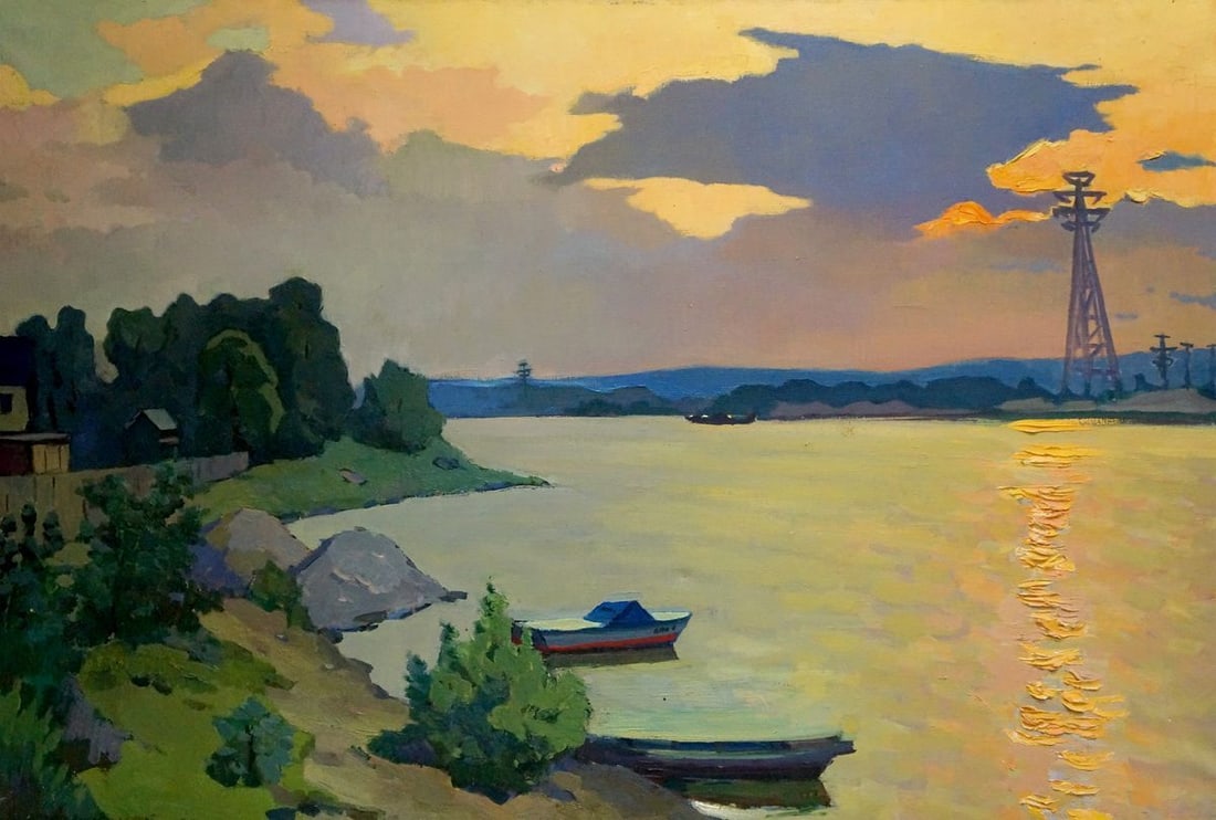 Oil painting Landscape near the coast (1 of 8)