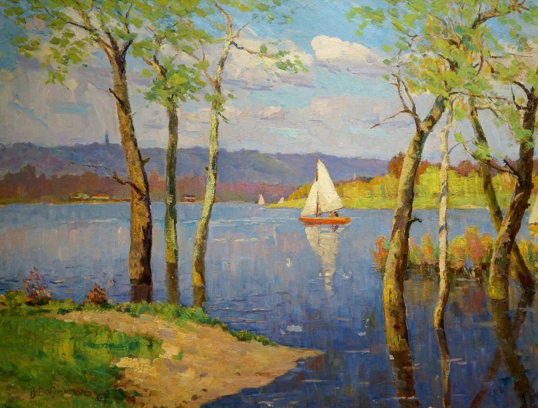 Oil painting landscape Dobrzhansky Victor Mikhailovich (1 of 8)