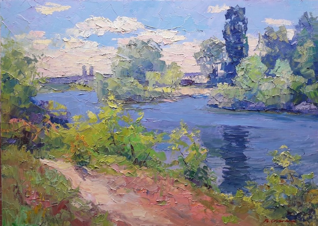 oil painting Dniprovska inflow Serdyuk Boris Petrovich: Title: oil painting Dniprovska inflow Serdyuk Boris Petrovich Description: NoSERB 753 *** ABOUT THIS PAINTING *** * TITLE: "Dniprovska inflow" * ARTISTS: Serdyuk Boris Petrovich * SIZE: 50x70cm/19.68'