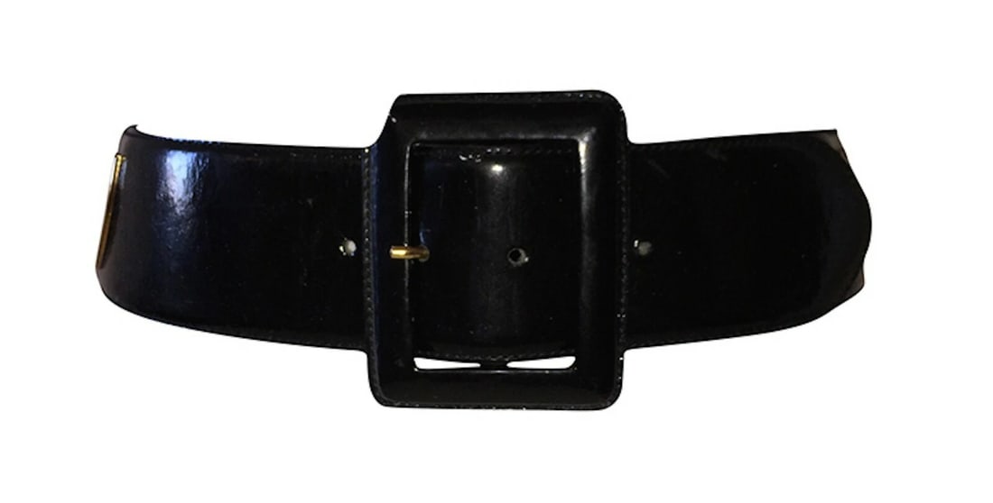 Paloma Picasso Leather Shield Belt (1 of 8)