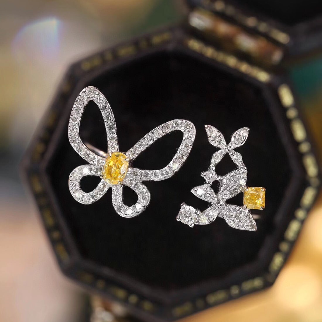 14K GOLD 0.50 CTW NATURAL YELLOW DIAMOND & DIAMOND RING: Title:14K GOLD 0.50 CTW NATURAL YELLOW DIAMOND & DIAMOND RING Description:Ref:230656055Gold Content:14K GoldRing Size:7.25USMain Gemstone:Yellow DiamondNumber of stones:2Shape:MultiplyCarat Weight:0.1