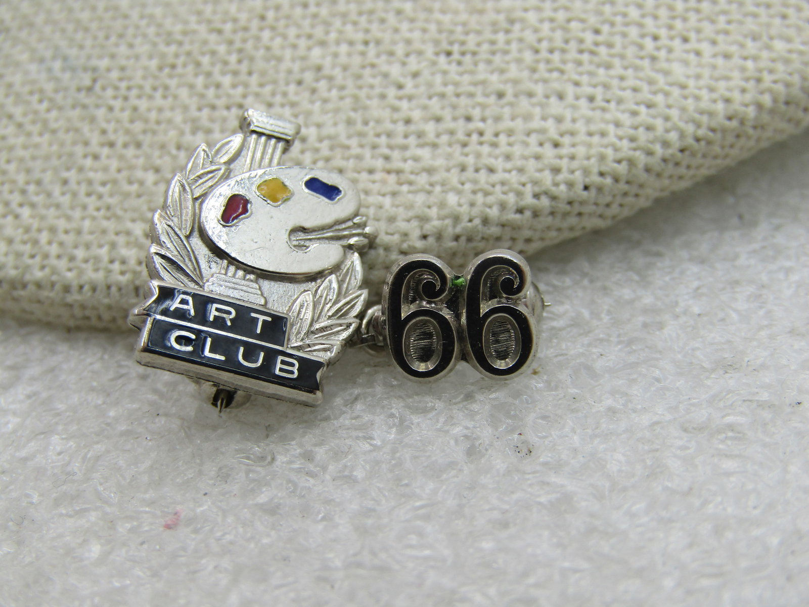 Vintage Sterling Silver Art Club '66 Pin, signed Balo (1 of 4)