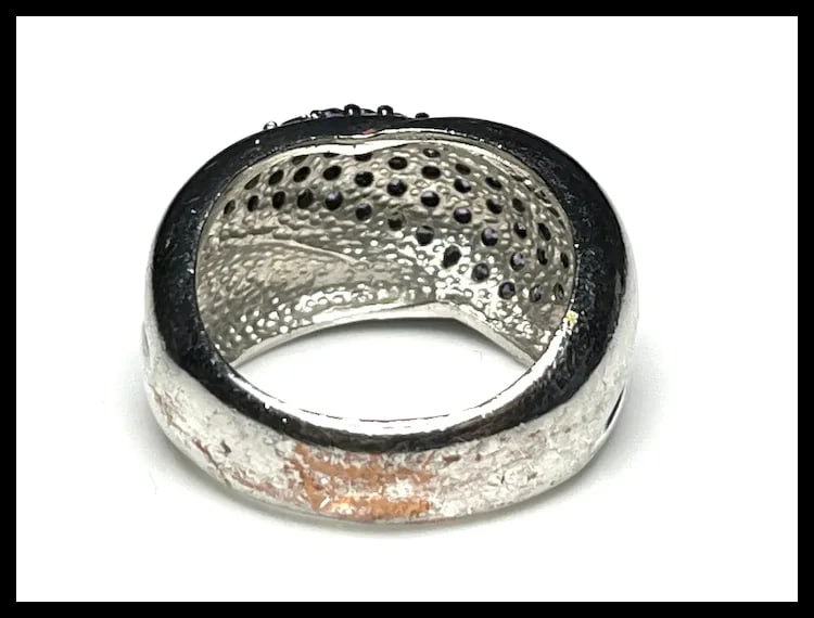 Estate Purple Pave Costume Statement Ring - 5