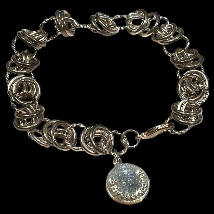Sterling Silver Circle Charm Bracelet (1 of 6)