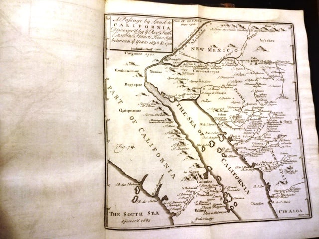 1721 Kino California Map Volume Philosophical Transactions (1 of 8)