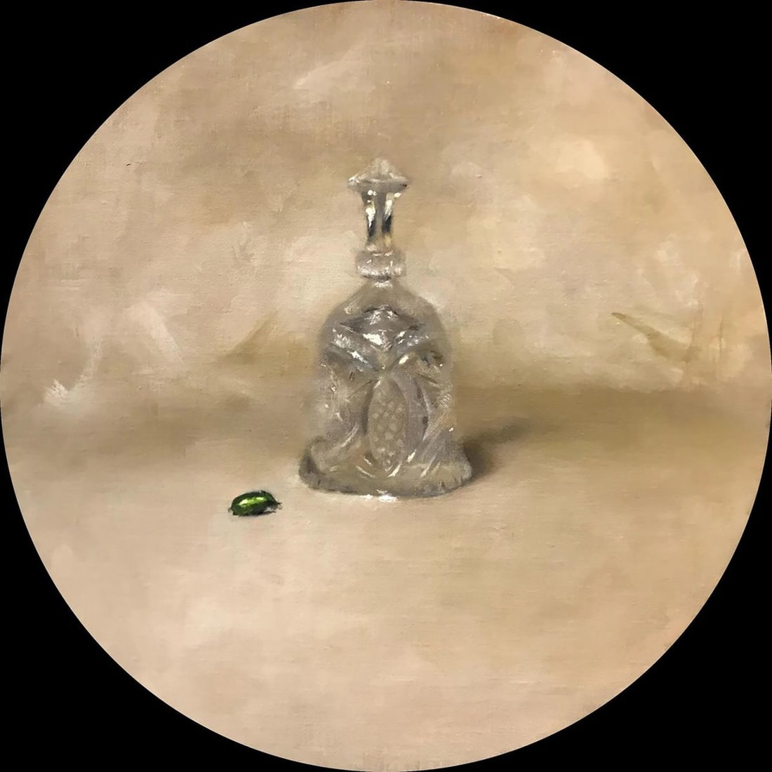 Oil painting A jewel beetle on the table Annam Butt (1 of 5)