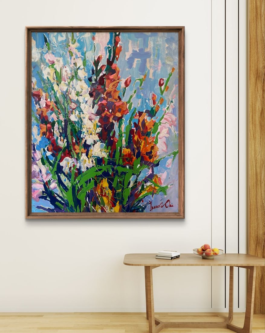 Oil painting Summer gladiolus Oksana Ivanyuk - 2