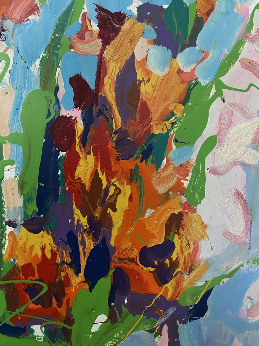 Oil painting Summer gladiolus Oksana Ivanyuk - 4