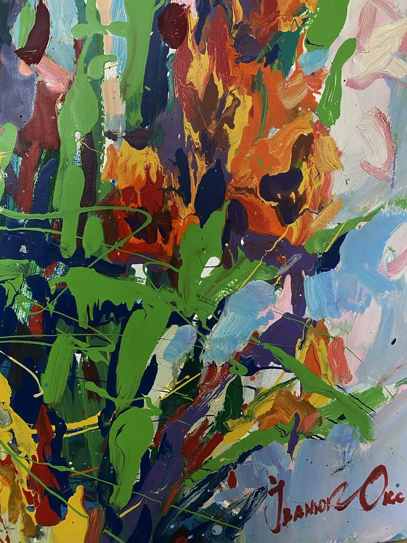 Oil painting Summer gladiolus Oksana Ivanyuk - 7