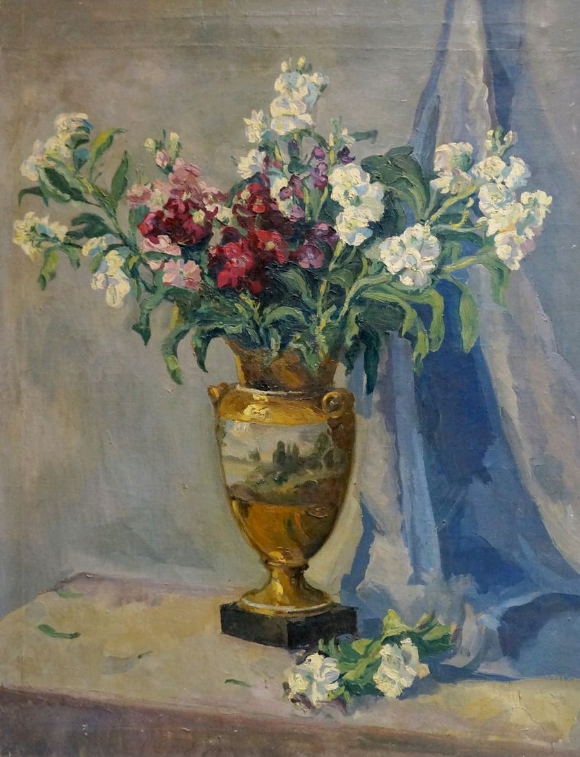 Oil painting Flowers Glushchenko Maria Davidovna: Title: Oil painting Flowers Glushchenko Maria Davidovna Description: "Vern 1290 *** ABOUT THIS PAINTING *** * TITLE: "Flowers" * ARTISTS: Glushchenko Maria Davidovna * SIZE: 83x106 cm/'32.67x41.73 inc