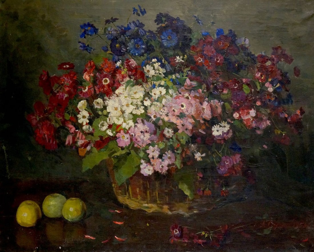Oil painting Flowers Solona L. R. (1 of 8)