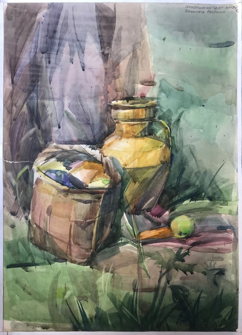 Watercolor painting Fruits and vegetables Bakunets Evgenin (1 of 12)