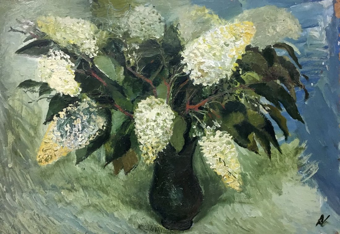 Oil painting White lilac Afanasyev Vladimir Ilyich (1 of 9)