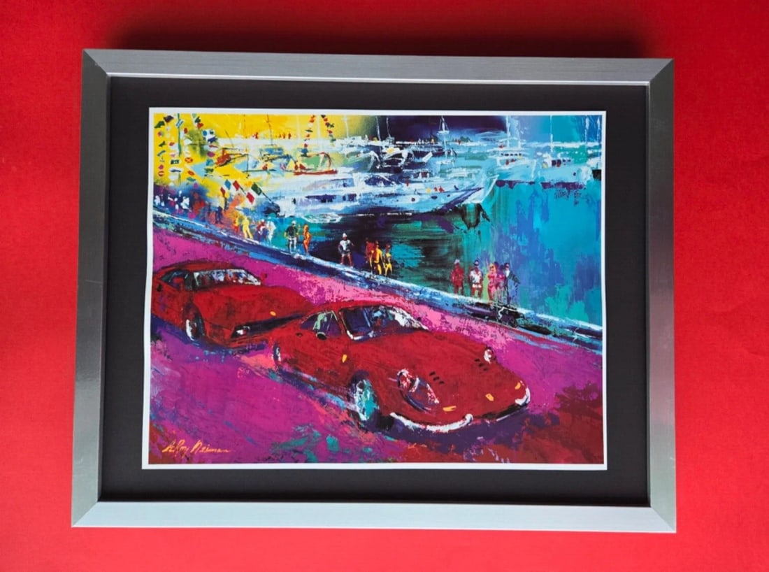 LeRoy Neiman LIFE IN MONACO Signed Pop Art Mounted & Framed New 14x11 M (1 of 3)