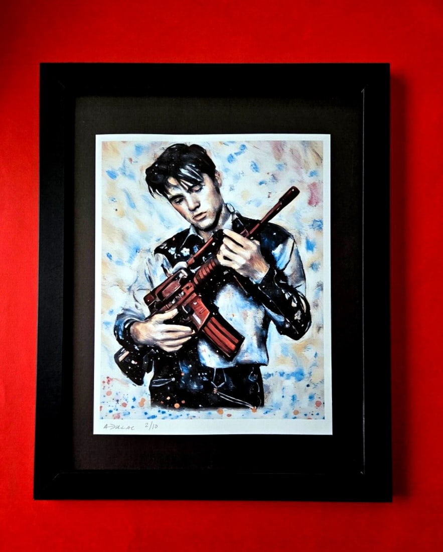 ALEXANDER DULAC | MY BANKSY ELVIS Hand Signed Authentic Print Ed. of 10 COA: Title:ALEXANDER DULAC | MY BANKSY ELVIS Hand Signed Authentic Print Ed. of 10 COA Description:My art is a celebration of the grandeur and splendor of the Legends of our Time. Through my portraits, I s