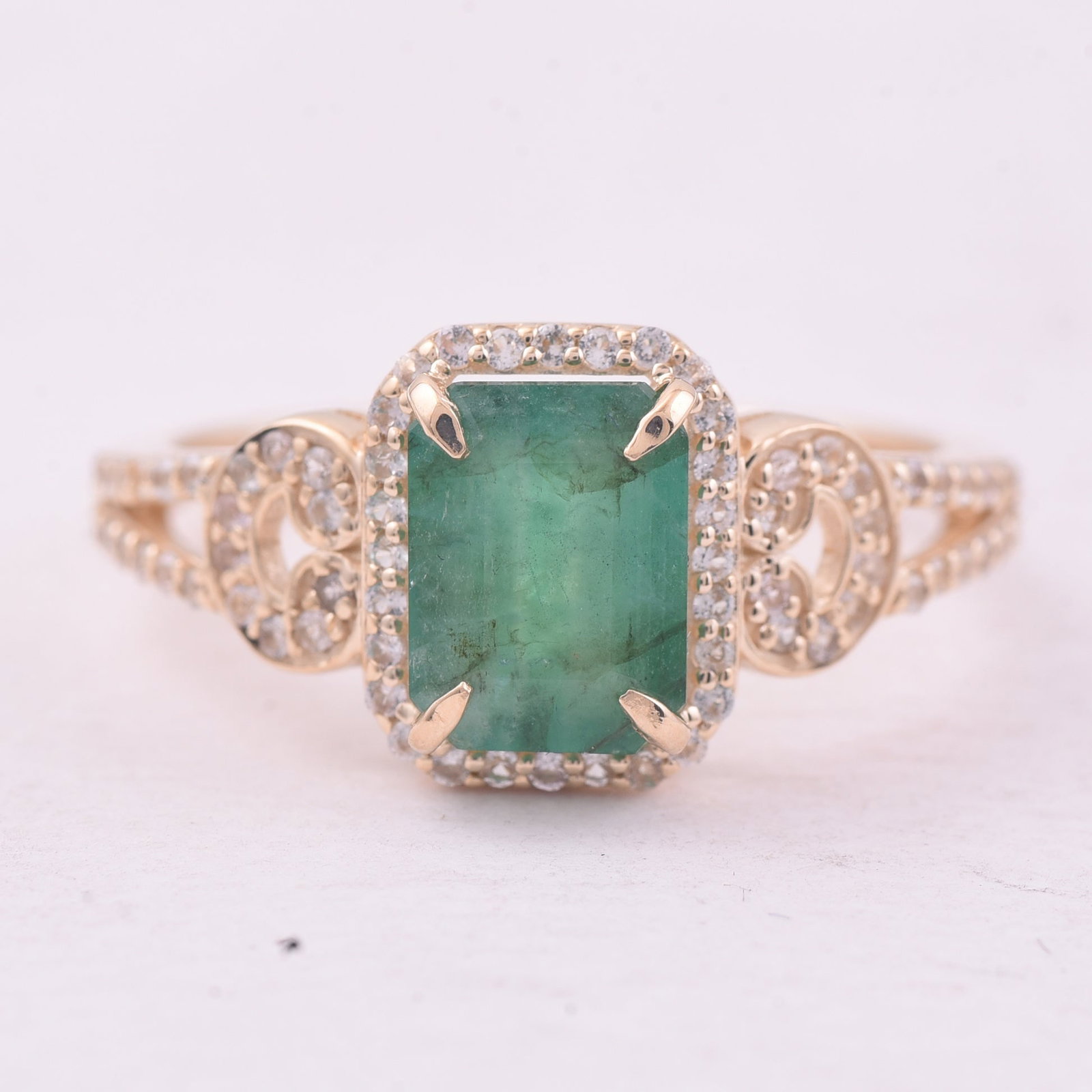 1.73 Ct Octagon Emerald 9K Gold Ring (1 of 5)