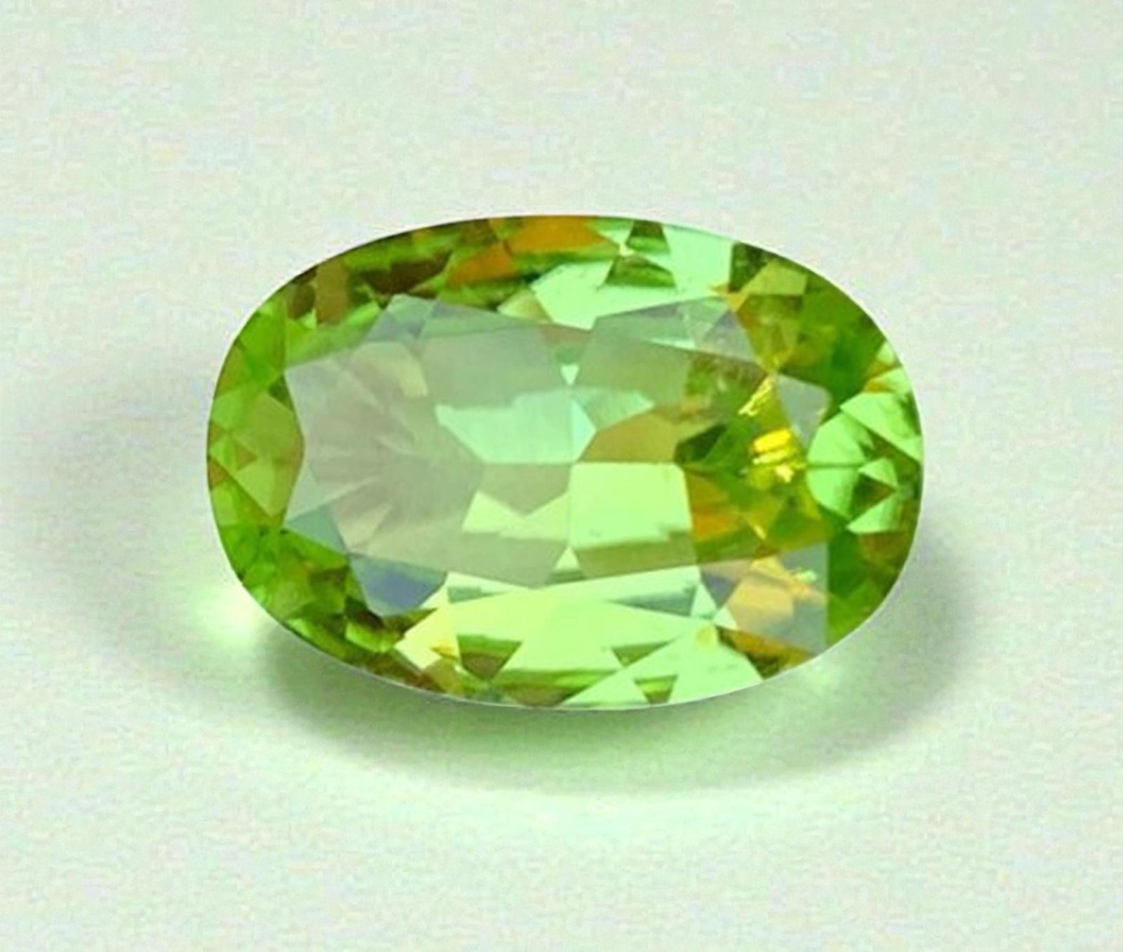 Natural Peridot Gemstone: 5.60 Carat Oval Cut, August Birthstone (1 of 13)