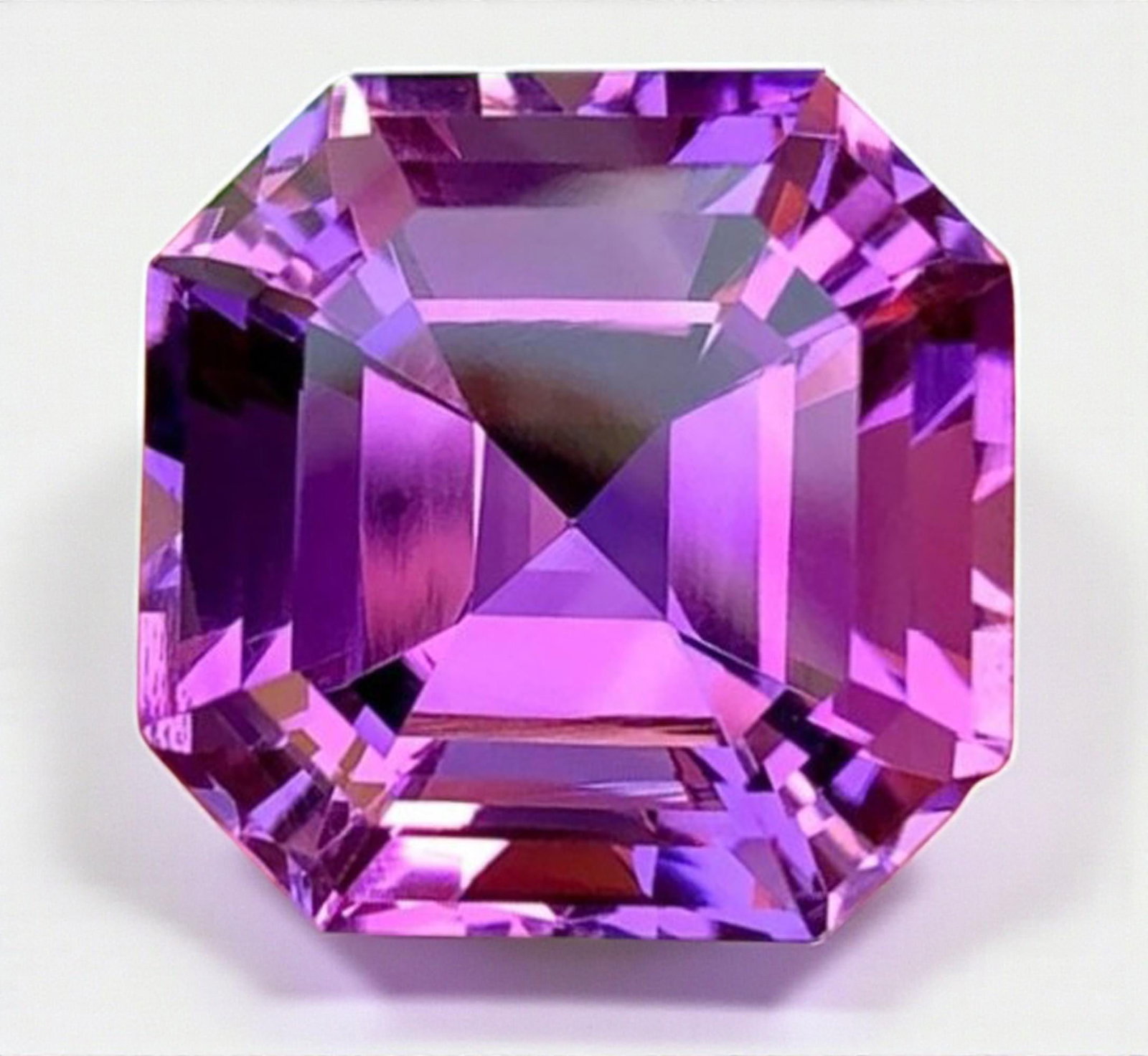 Natural Asscher Cut Amethyst Gemstone: February Birthstone, 16.45 Carats (1 of 13)