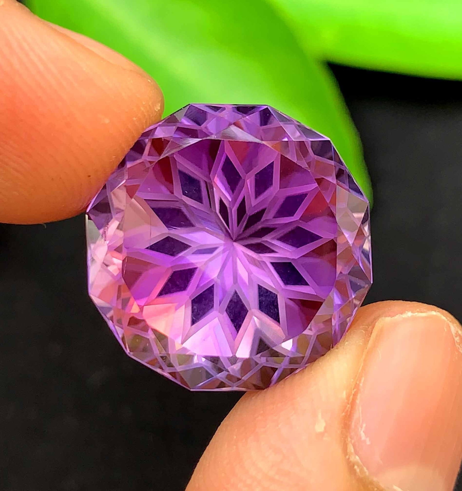 Flower Cut Amethyst Gemstone: February Birthstone, 28.25 Carats (1 of 7)