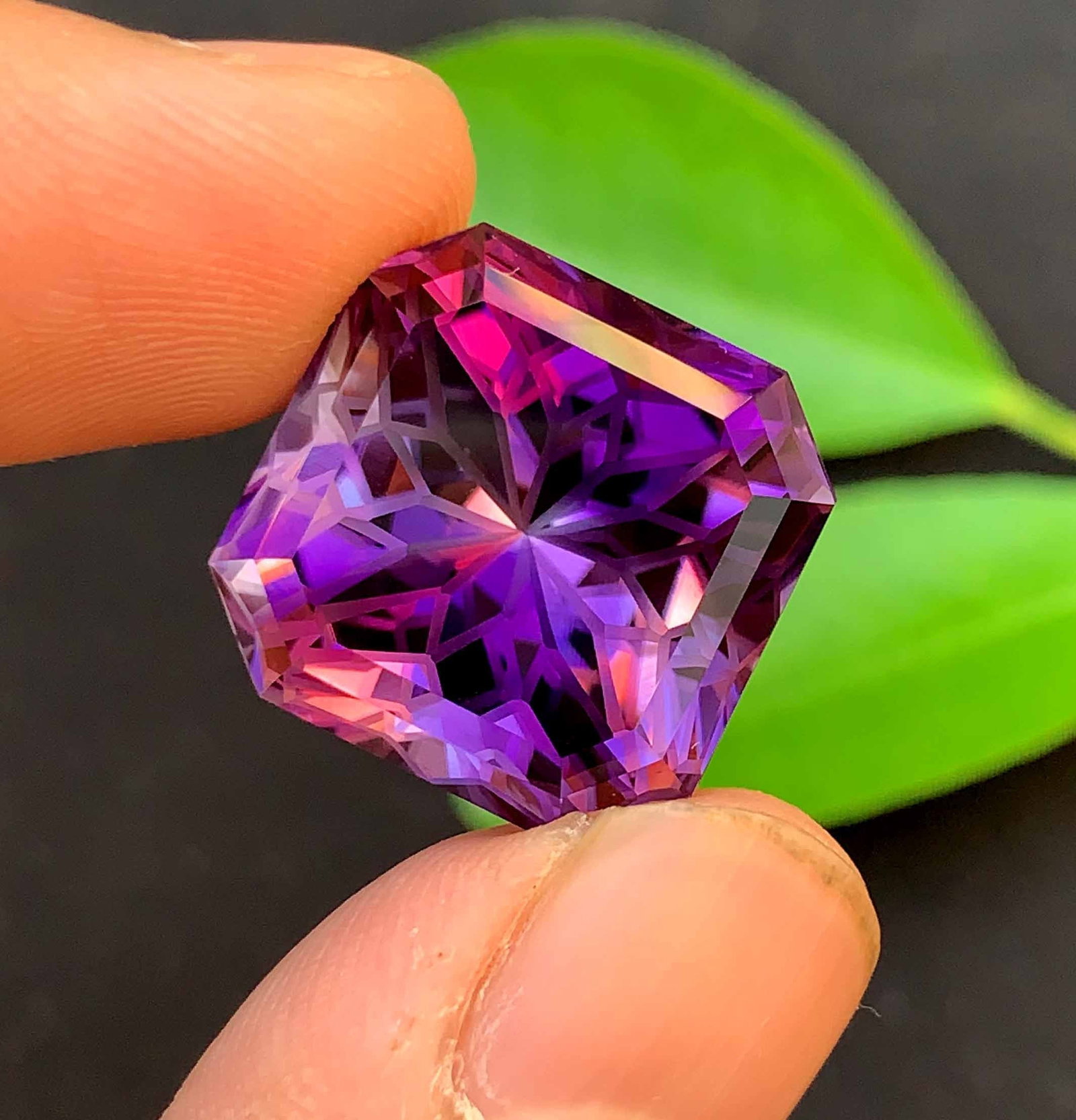 Natural Amethyst Gemstone: Flower Cut February Birthstone (30.20 Carats) (1 of 9)