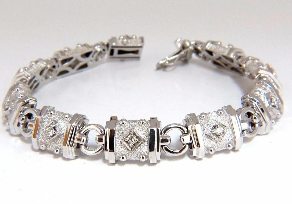 Deco Spanish Gothic Natural Diamond Tennis Bracelet .33 Carat 14kt 12576**: Title: Deco Spanish Gothic Natural Diamond Tennis Bracelet .33 Carat 14kt 12576** Description: Deco Spanish Gothic Natural Diamond Tennis Bracelet .33 Carat 14kt 12576 $2,200.00 PRODUCT DESCRIPTION Sp