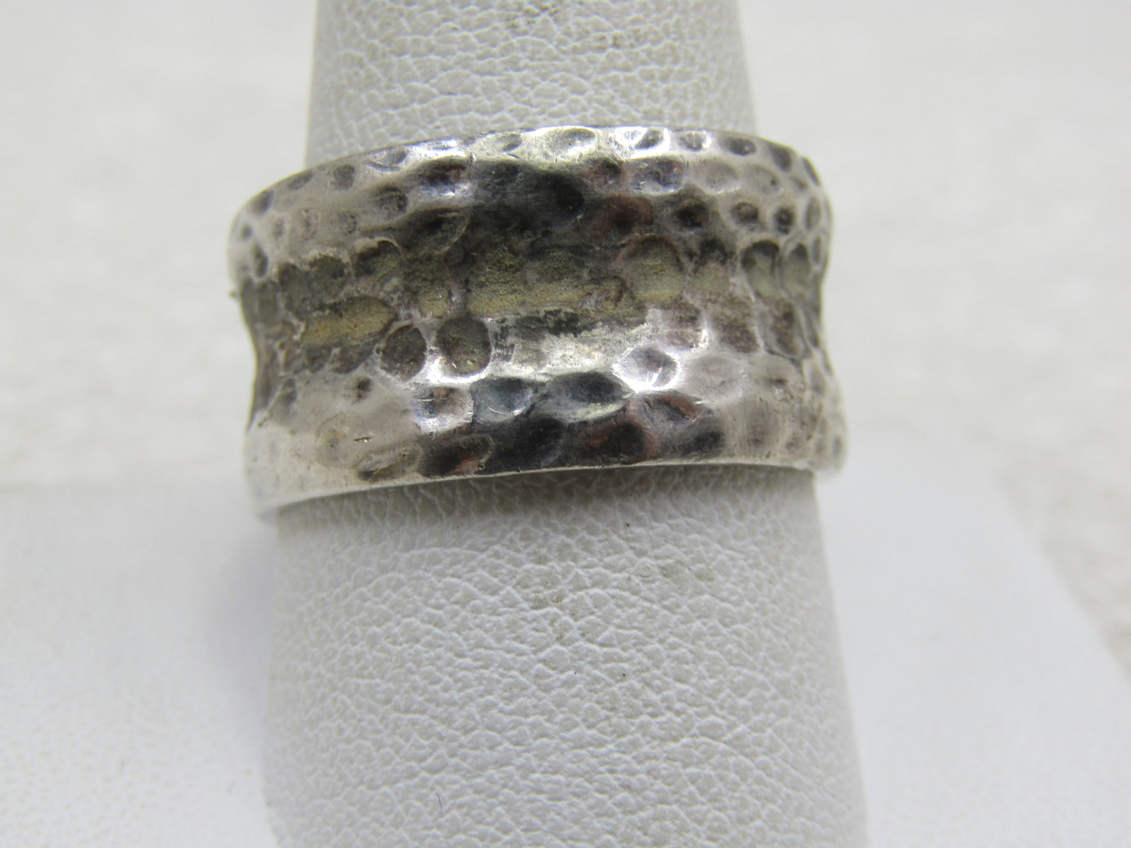 Silpada Sterling Silver 14mm Hammered Modern Ring, Unisex, Size 10.5 (1 of 7)