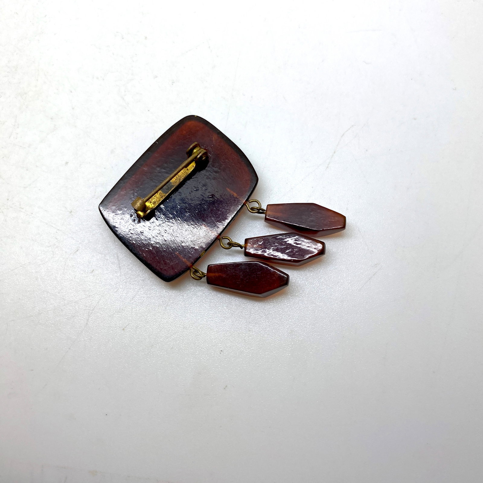 Antique Amber Brooch - 6