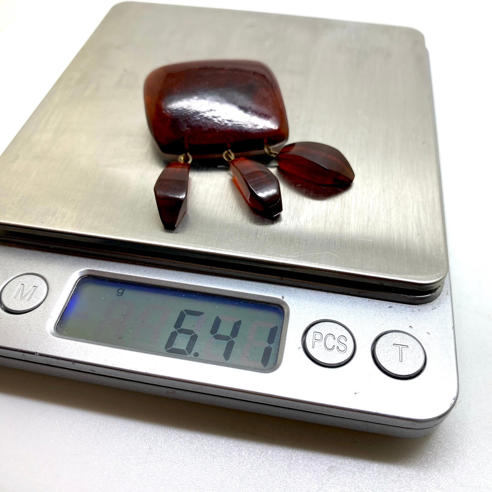 Antique Amber Brooch - 7