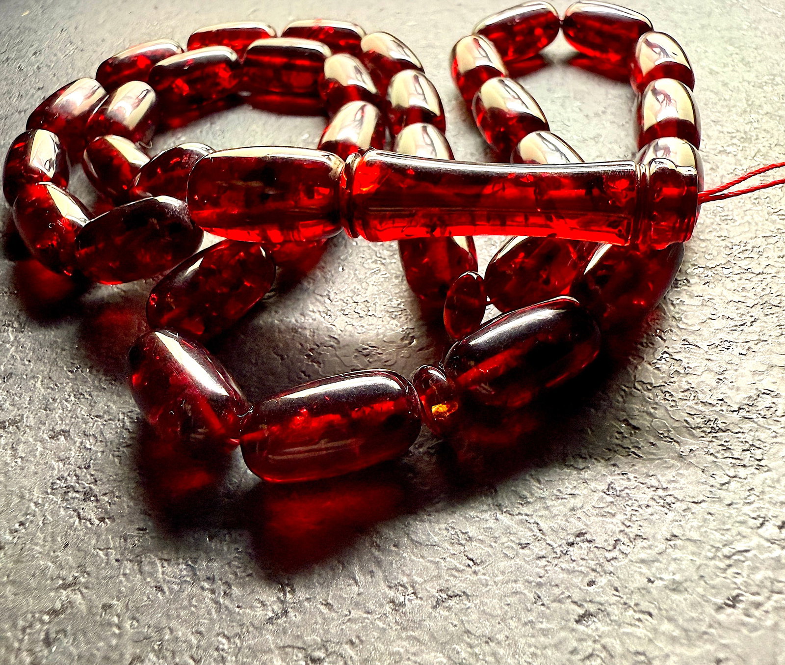 Extraordinary Amber Tesbih made from Capsule shaped Amber beads (1 of 7)