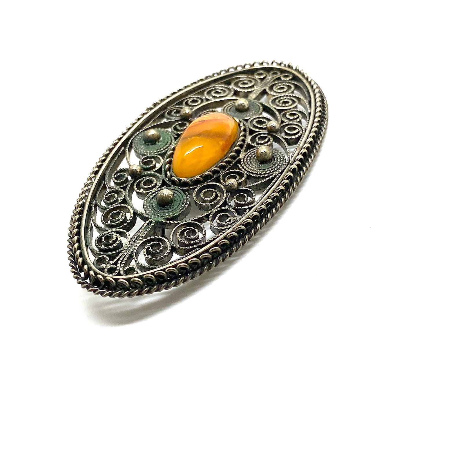 Incredible Amber Brooch - 10