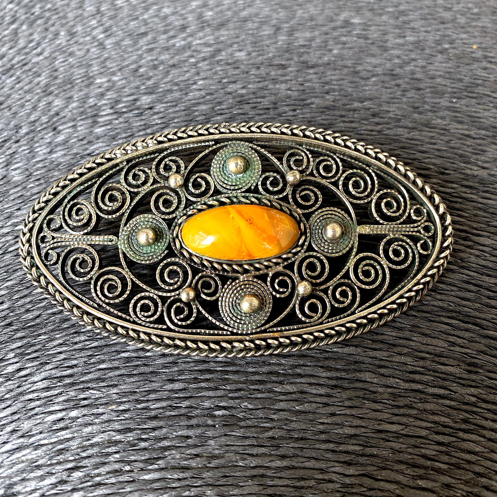 Incredible Amber Brooch - 2